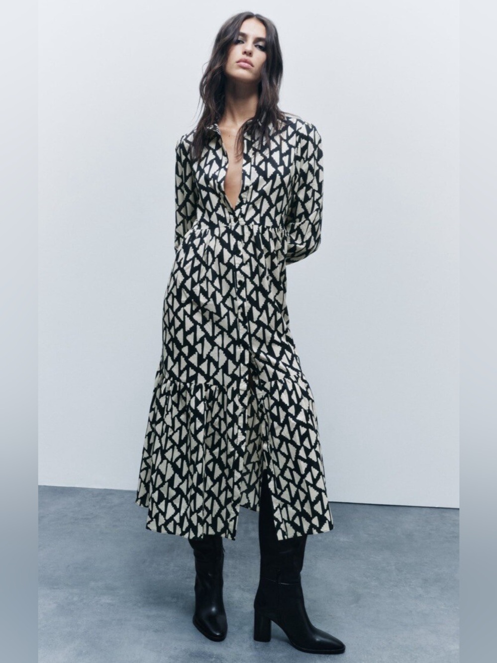 NWOT Zara Patterned Maxi Dress